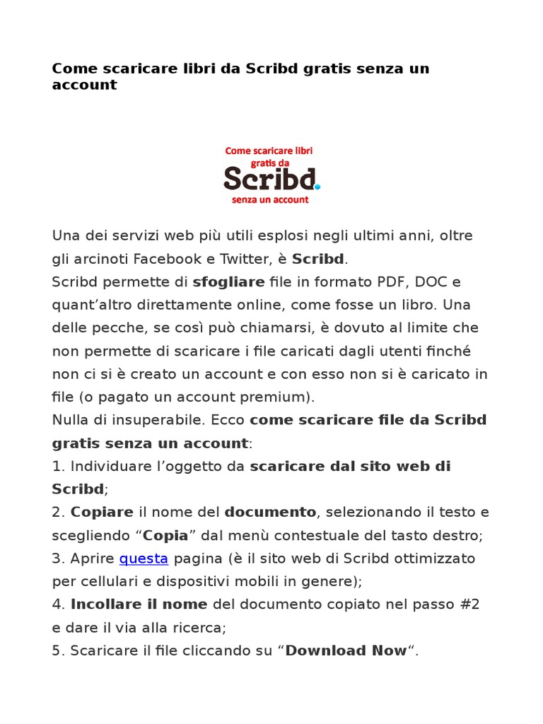file da scribd senza registrarsi file da scribd senza registrarsi